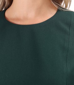 Flared office dress with 3/4 sleeves