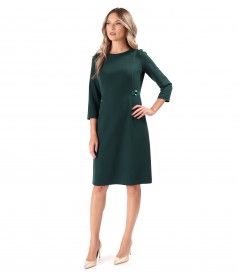 Flared office dress with 3/4 sleeves