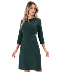 Flared office dress with 3/4 sleeves