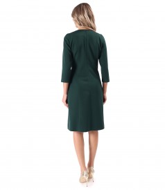 Flared office dress with 3/4 sleeves