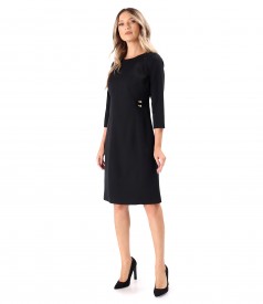 Flared Office Dress with 3/4 Sleeves