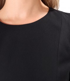 Flared Office Dress with 3/4 Sleeves