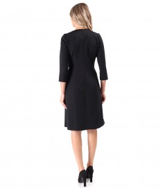 Flared Office Dress with 3/4 Sleeves