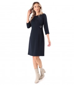 Flared Office Dress with 3/4 Sleeves