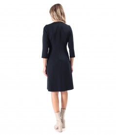 Flared Office Dress with 3/4 Sleeves