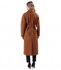 Midi overcoat made of thick fabric