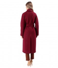 Midi overcoat made of thick fabric