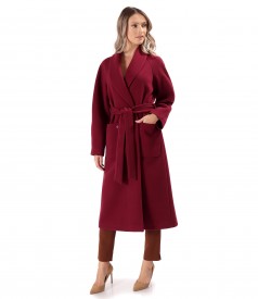 Midi overcoat made of thick fabric