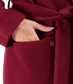 Midi overcoat made of thick fabric