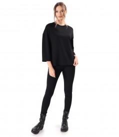 Blouse made of scuba with viscose