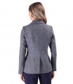 Office jacket made of wool fabric