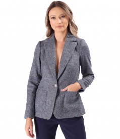 Office jacket made of wool fabric