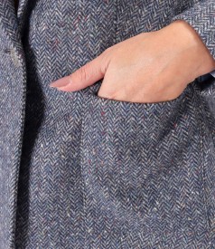 Office jacket made of wool fabric