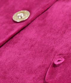 Jacket made of fabric with a velvety look