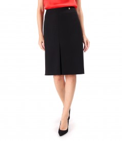 Flared skirt made of elastic fabric with viscose