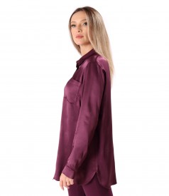 Elegant viscose satin shirt