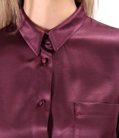 Elegant viscose satin shirt