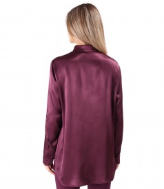 Elegant viscose satin shirt