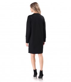 Sweatshirt-type dress made of scuba with viscose with front pocket