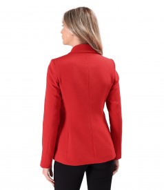 Office jacket made of elastic fabric with decorative pearls