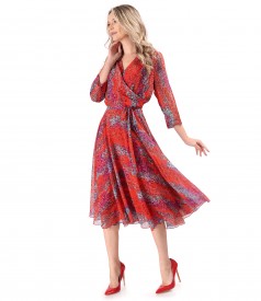 Elegant printed voile dress