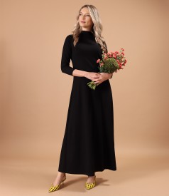 Long dress made of elastic jersey with viscose