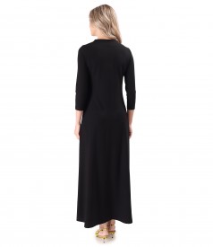 Long dress made of elastic jersey with viscose