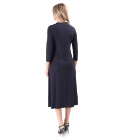 Midi dress in elastic viscose jersey