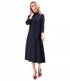 Midi dress in elastic viscose jersey