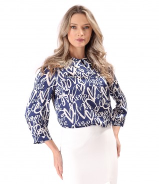 Elegant viscose satin blouse