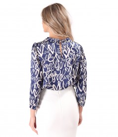 Elegant viscose satin blouse