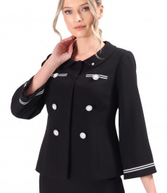 Elegant jacket with decorative pearl buttons