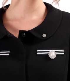 Elegant jacket with decorative pearl buttons