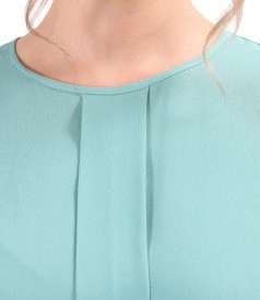 Viscose blouse with semi-long sleeves