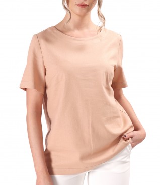 Linen blouse with viscose