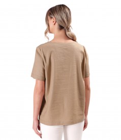 Linen blouse with viscose