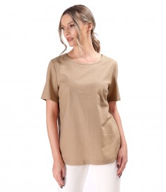 Linen blouse with viscose