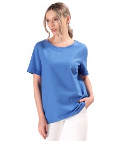 Linen blouse with viscose