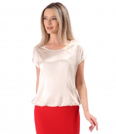 Elegant satined viscose blouse