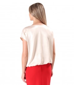 Elegant satined viscose blouse