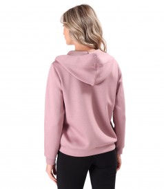 Scuba fabric sweatshirt with viscose