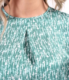 Printed satin blouse