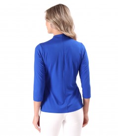 Elegant blouse made of jersey gathered at the neckline