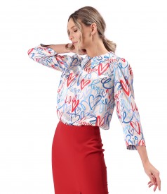 Elegant viscose satin blouse