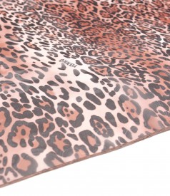 Soft veil scarf with animal print