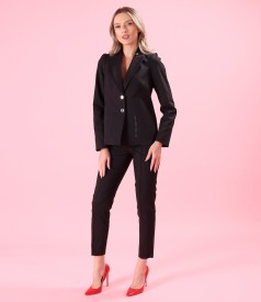 Elastic cotton office jacket