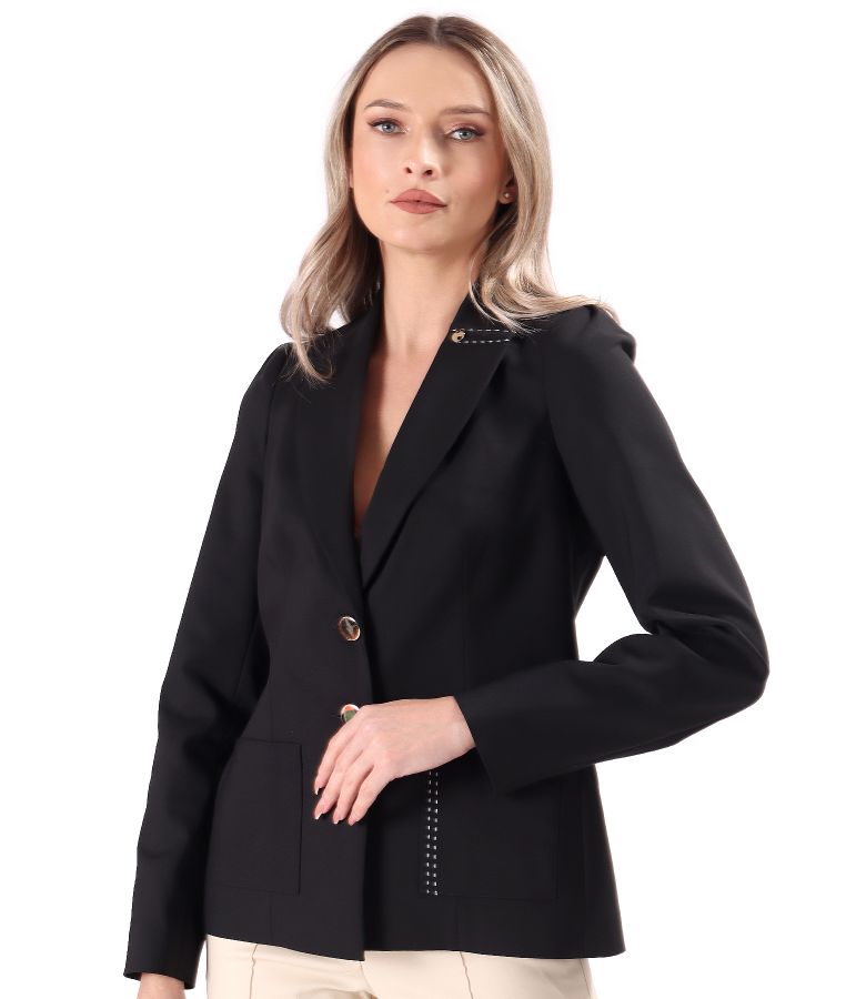 Elastic cotton office jacket