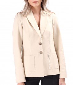 Elastic cotton office jacket