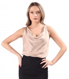 Elegant viscose satin blouse